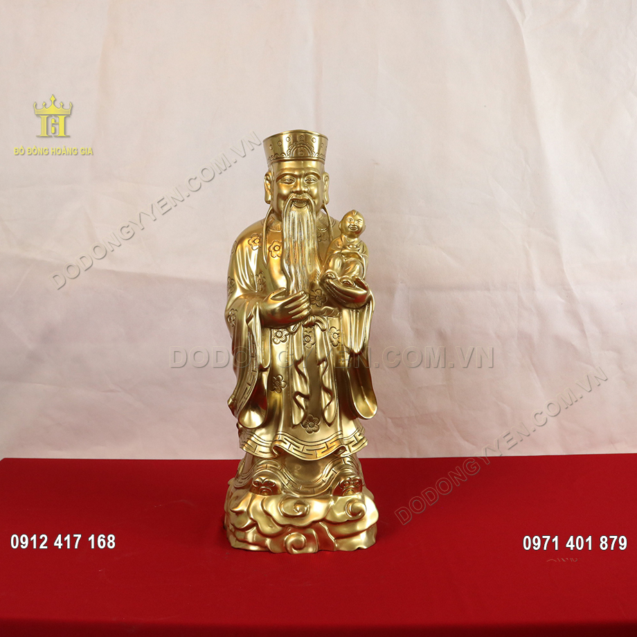 Tượng &ocirc;ng Ph&uacute;c bằng đồng v&agrave;ng